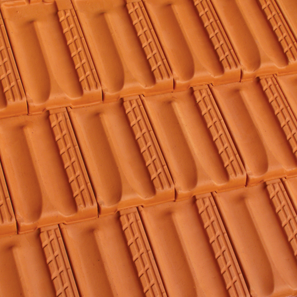 Second-hand cement and terracotta roof tiles